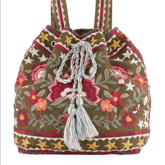 Johnny Was Handbags - Johnny Was • Embroidered boho backpack